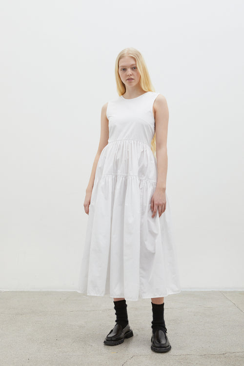 BETH | DRESS LINEN PLISSÉ WHITE