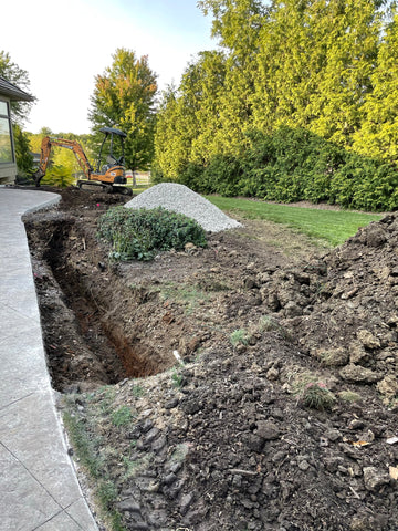 backyard renovation dig