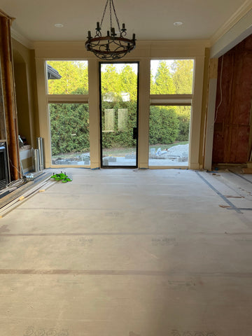 family room under construction