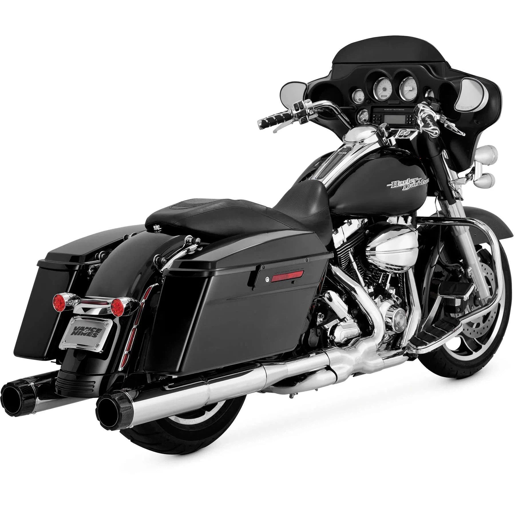 VANCE AND HINES Vance & Hines 16465 Exhaust Chrome 4.5in Hi Output Slip Ons Harley Touring