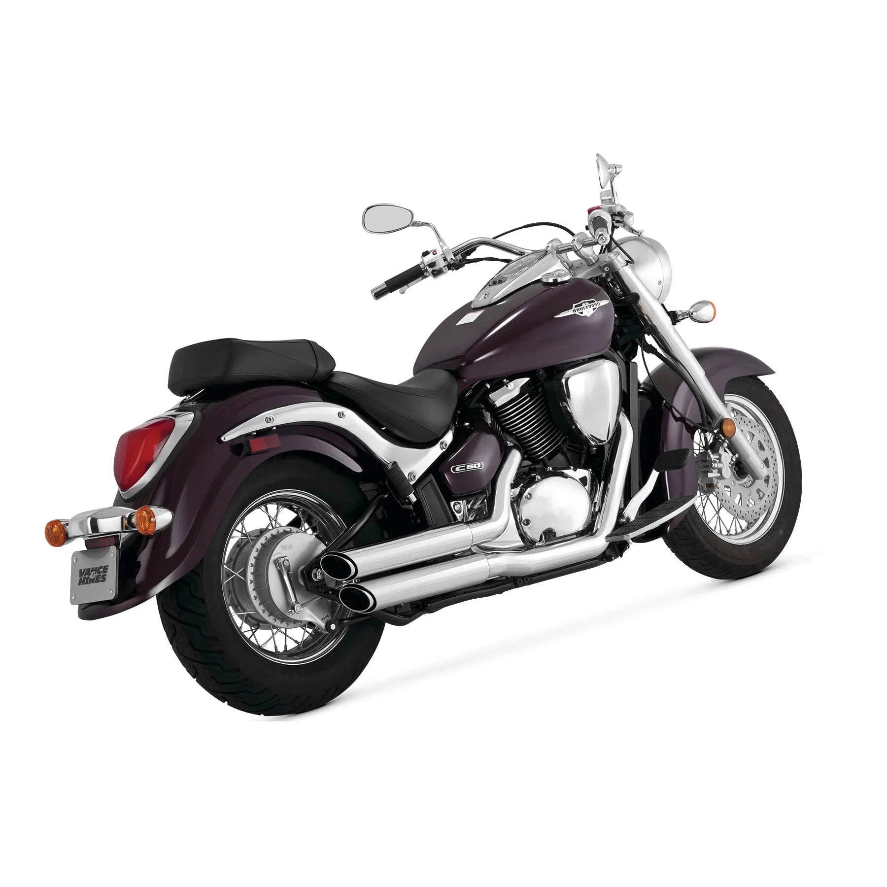 VANCE AND HINES Vance & Hines 18293 Twin Slash Staggered 2:2 Full Exhaust System Chrome