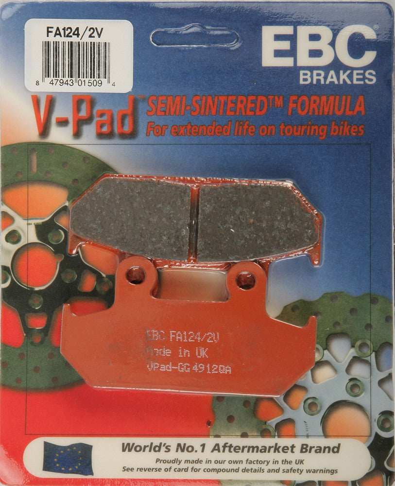 EBC 1 Pair V-Pad Semi-Sintered Touring Brake Pads MPN FA124/2V