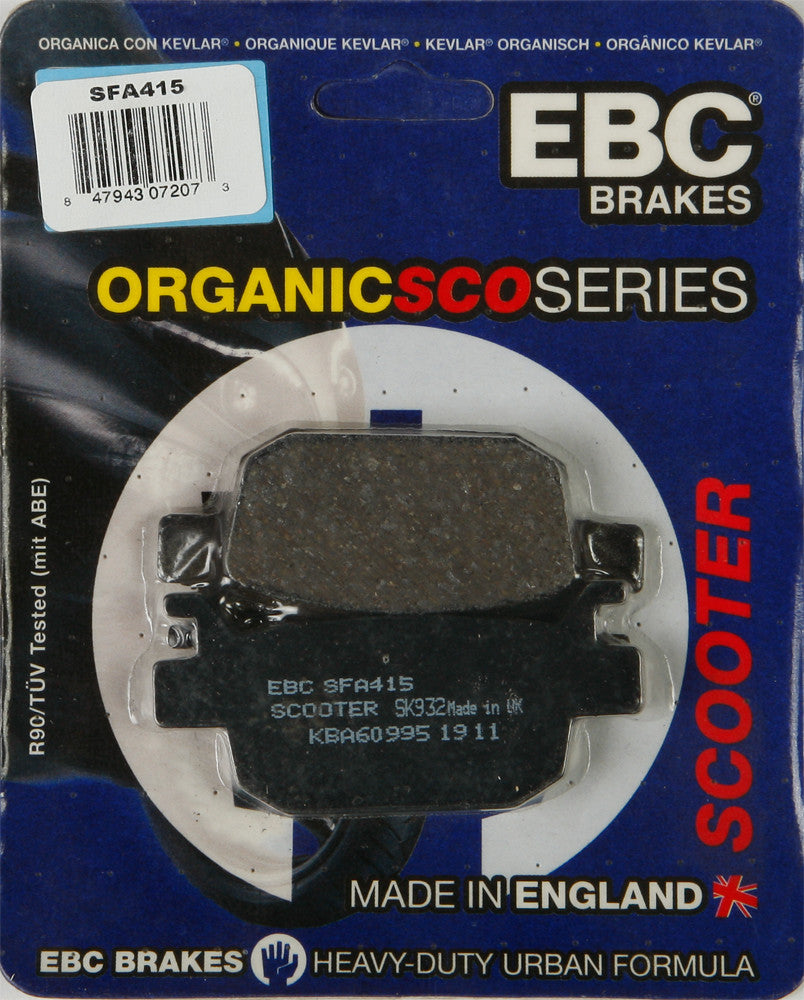 EBC 1 Pair Premium SFA Organic OE Replacement Brake Pads MPN SFA415