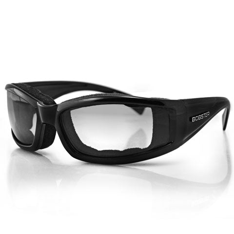 Bobster Invader Gloss Black Frame Clear Photochromic Lens Sunglasses