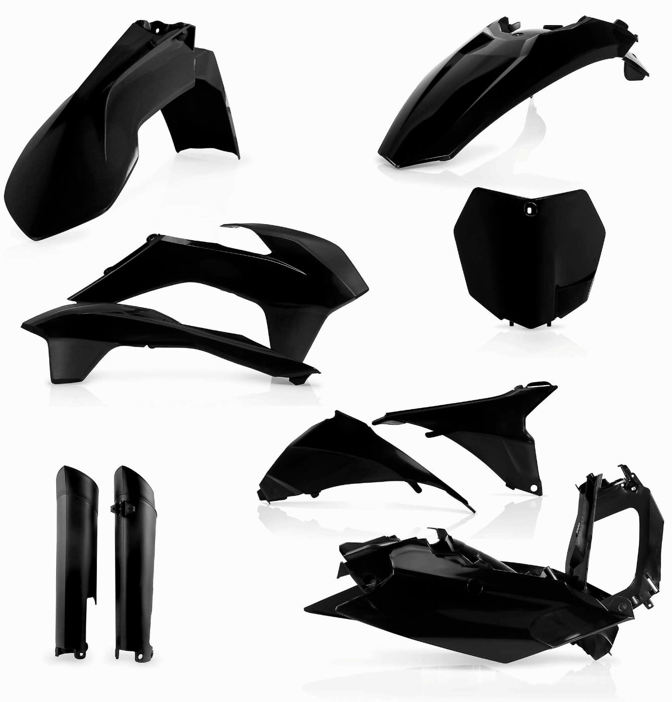 Acerbis Black Full Plastic Kit for KTM - 2314330001
