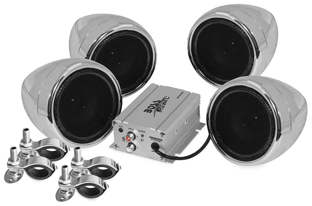 Boss Audio Systems 1,000-Watt Bluetooth 3" Speaker Kit Chrome