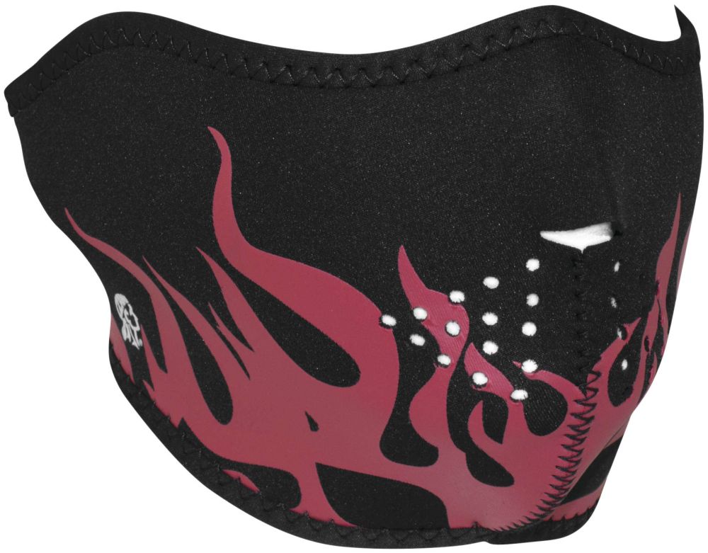 Zan Headgear Half Mask Neoprene Red Flames