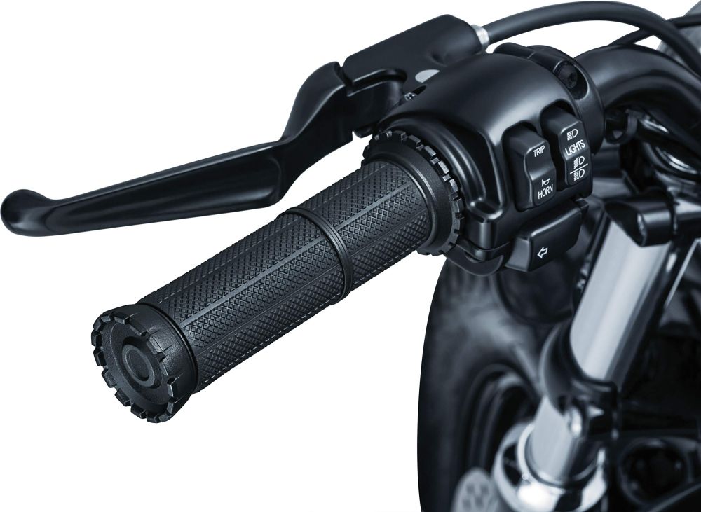 Kuryakyn Riot Grips for V-Twin Dual Cable Cable Satin Black