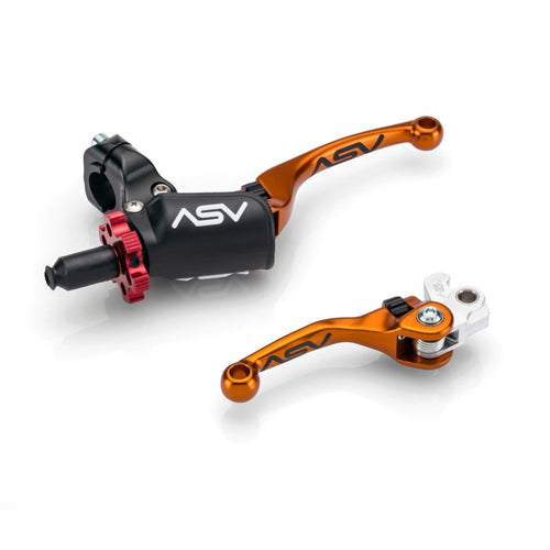 ASV Orange F4 Offroad Model Shorty Clutch + Brake Lever Pro Pack BCF40106PH-SO