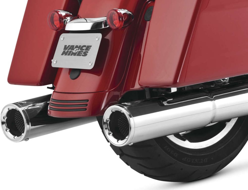 Vance And Hines Hi-Output Slip On Exhaust 4.5in Chrome With Fuelpak FP4