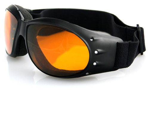 Bobster Cruiser Black Frame Amber Lens Goggles Matte