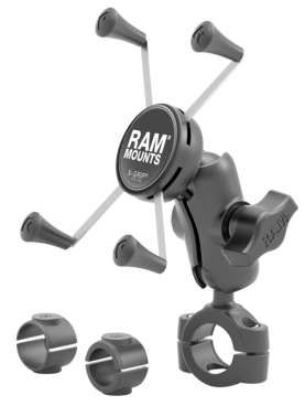 Ram Mounts Torque Handlebar/Rail Mount with X-Grip Cradle 3/4"-1" Black - RAM-B-408-75-1-UN10U