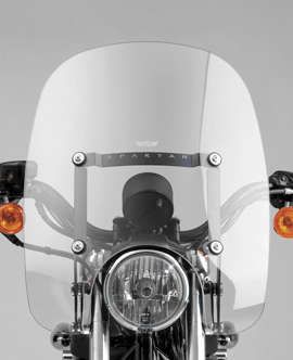 National Cycle Clear Spartan Quick Release Windshield With Mount Kit, Covered Forks