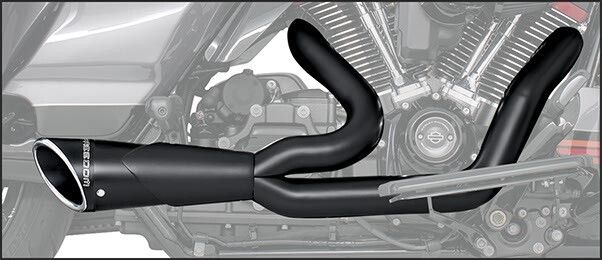 Freedom Performance Combat 2 Into 1 Shorty Exhaust Black With Chrome Tip HD00855