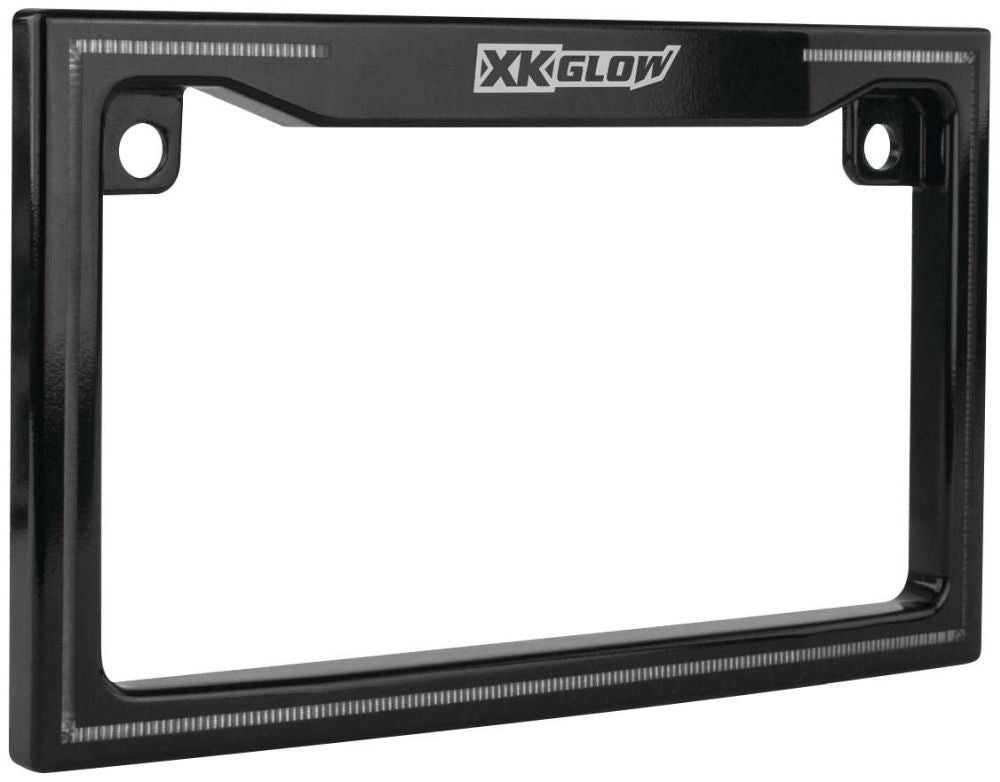 XK Glow LED License Plate Frame Black - XK034018-B