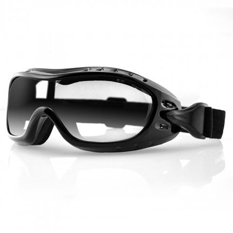 Bobster Night Hawk Gloss Black Frame Clear Lens Goggles