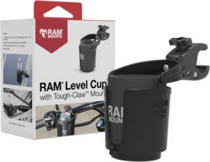 Ram Mounts Level Cup Drink Holder With Tough-Claw Mount Black - RAM-B-132-400