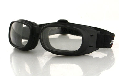 Bobster Piston Black Frame Clear Lens Goggles Matte