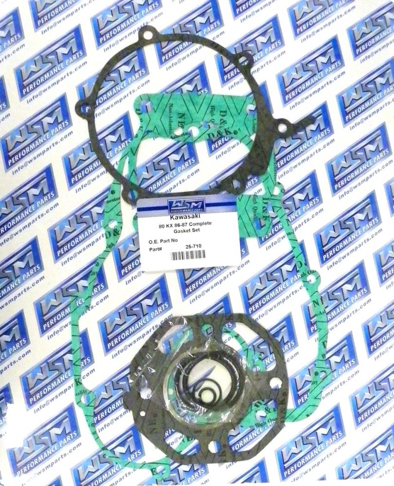 WSM Complete Gasket Kit For Kawasaki 80 KX 86-87 25-710