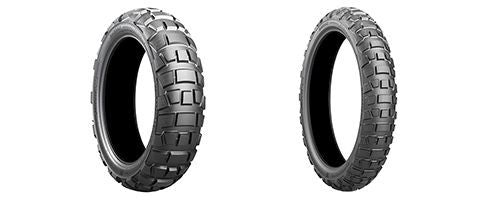 Bridgestone Front Rear 100/90-18 + 120/80-18 Battlax Adventurecross AX41 Motorcycle Tire Set