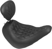 Mustang Wide Tripper Solo Seat Diamond Stitch With Backrest Black 83043