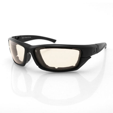 Bobster Decoder 2 Black Frame Clear Photochromic Lens Convertible Glasses Matte