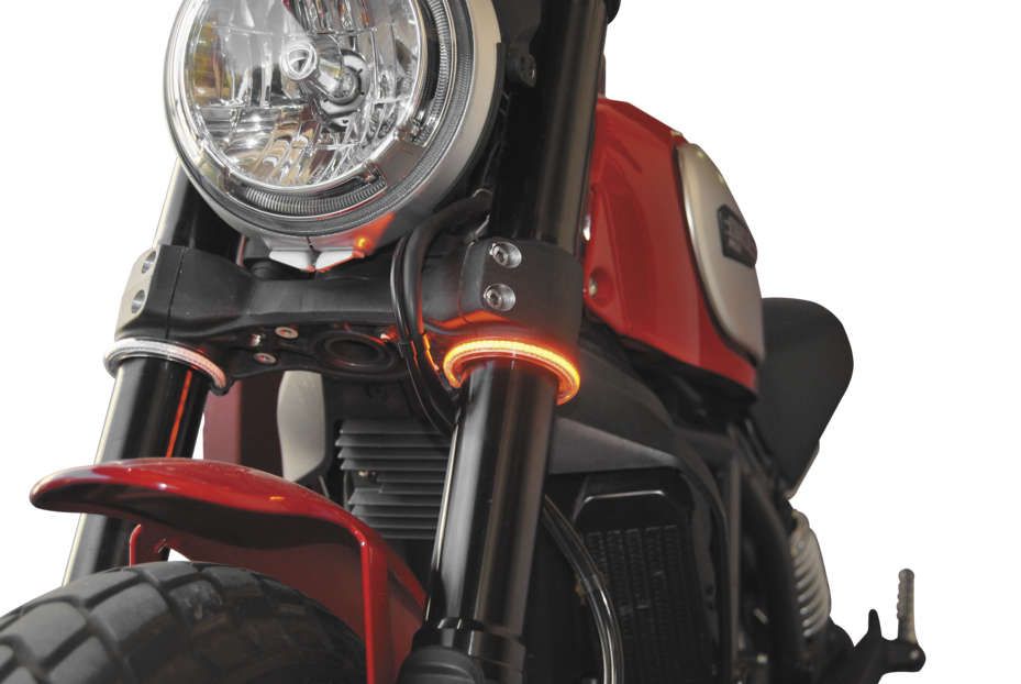 New Rage Cycles 360 LED Turn Signals 41mm Front Clear - RAGE-360-41
