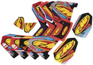 FMF Red/Yellow/Blue Decal 014851