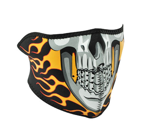 Zan Headgear Half Mask Neoprene Burning Skull
