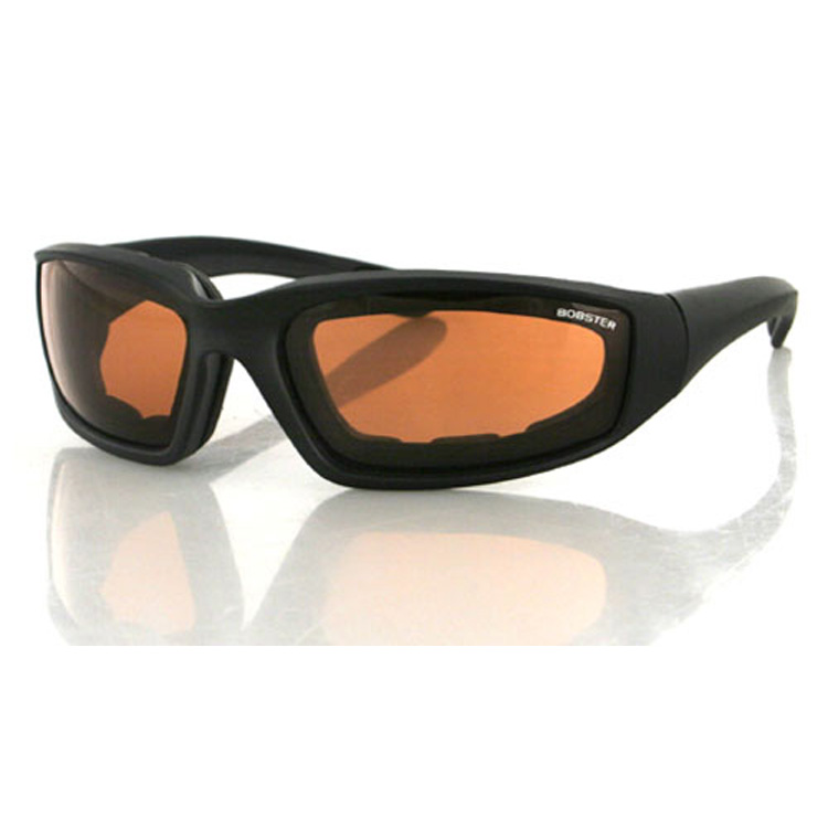 Bobster Foamerz 2 Black Frame Amber Lens Sunglasses Matte
