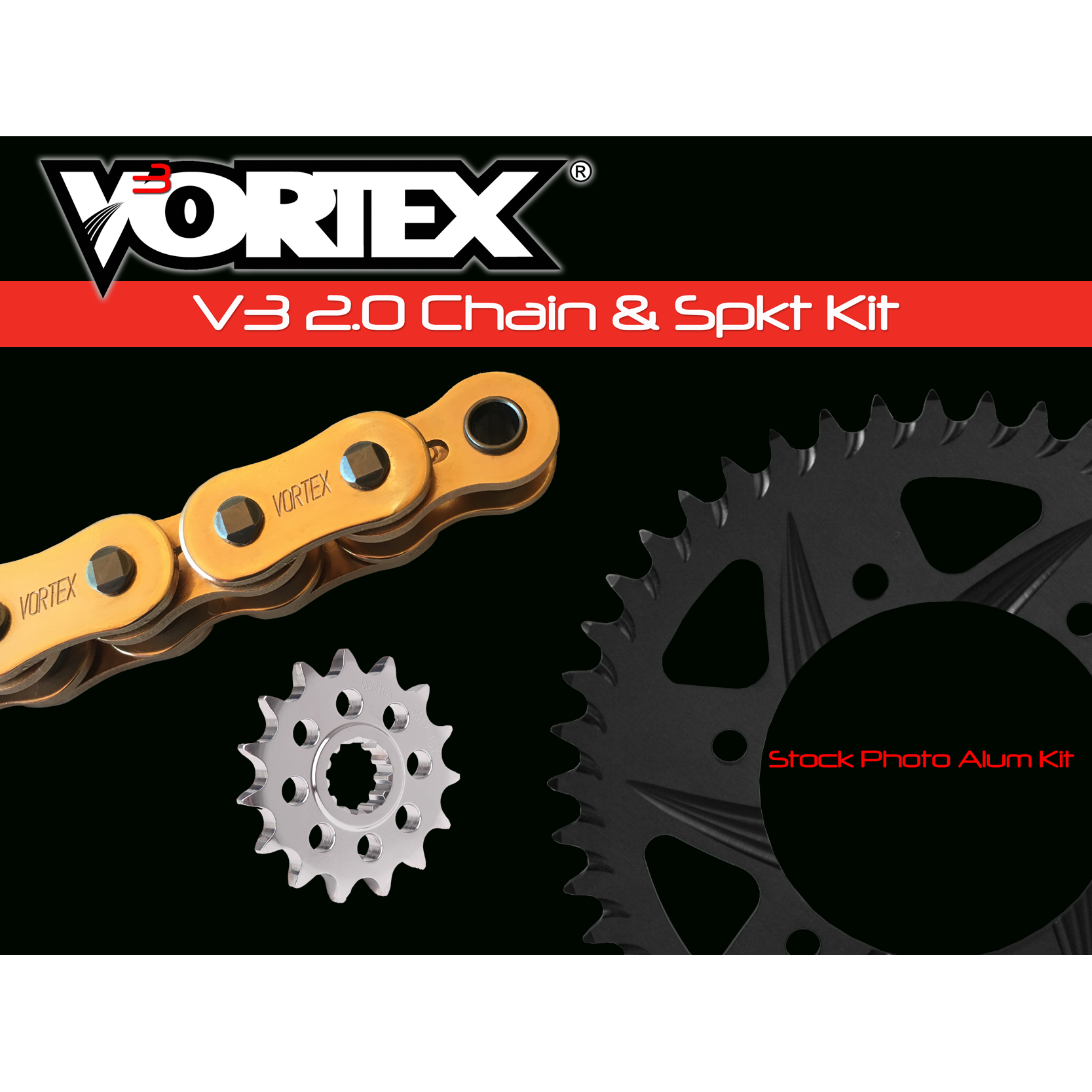 Vortex Gold GFRA G520SX3-116 Chain and Sprocket Kit 15-48 Tooth - CKG6226