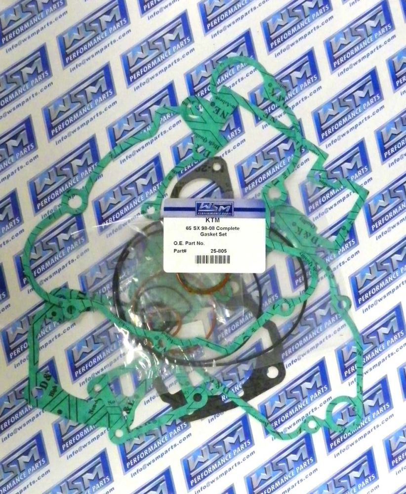 WSM Complete Gasket Kit For KTM 65 SX / XC 98-08 25-805