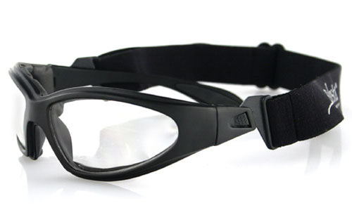 Bobster GXR Black Frame Clear Lens Sunglasses Matte