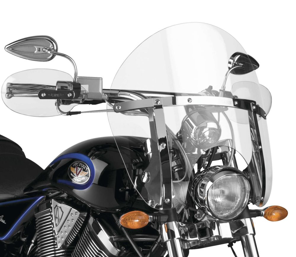 National Cycle Clear SwitchBlade Chopped Quick Release Windshield With Mount Kit, Straight Forks