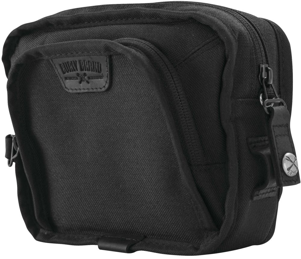 Burly Brand Voyager Handlebar Bag Black - B15-1012B