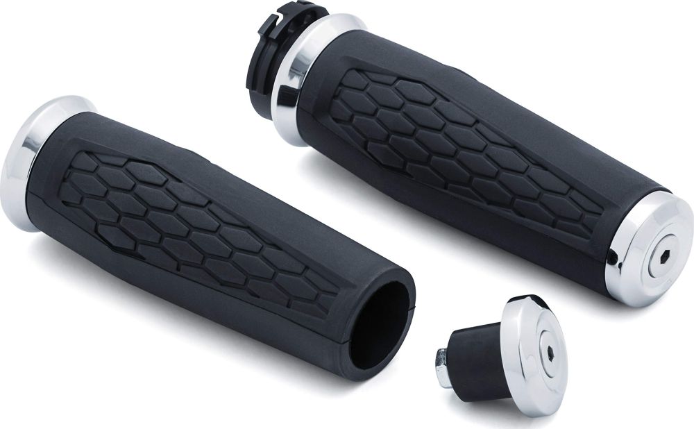 Kuryakyn Hex Grips for V-Twin Cable Chrome