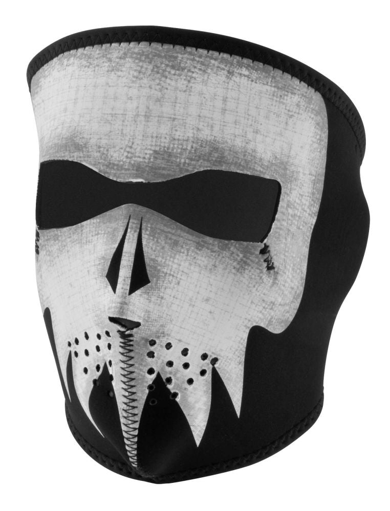 Zan Headgear Full Mask Neoprene Gray Skull Glow in the Dark