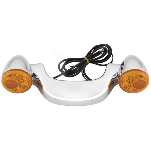 Letric Lighting Rear Light Bar With Signals Chrome Amber