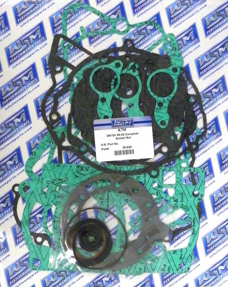 WSM Complete Gasket Kit For KTM 200 EGS/ EXC / SX 98-01 25-830