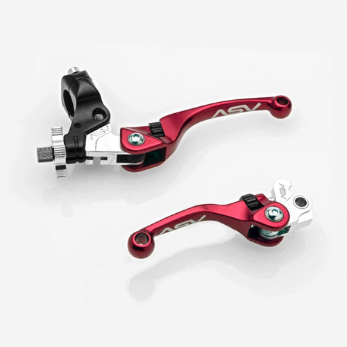 ASV Red F4 Offroad Model Clutch + Brake Lever Pair Pack BCF41506SH-R