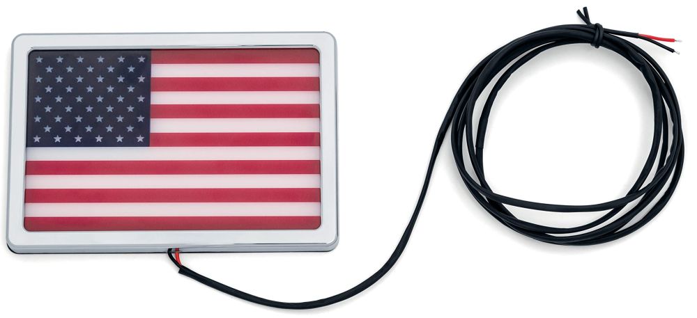 Kuryakyn LED Freedom Flag Chrome