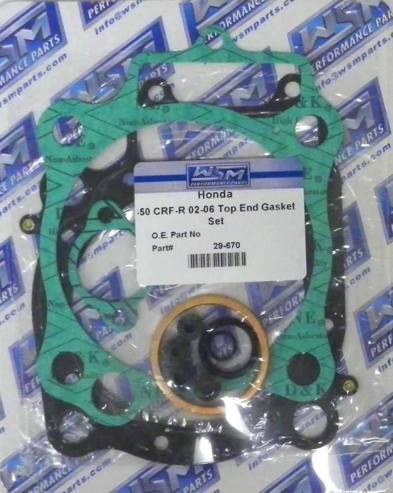 WSM Top End Gasket Kit For Honda 450 CRF-R 02-06 29-670