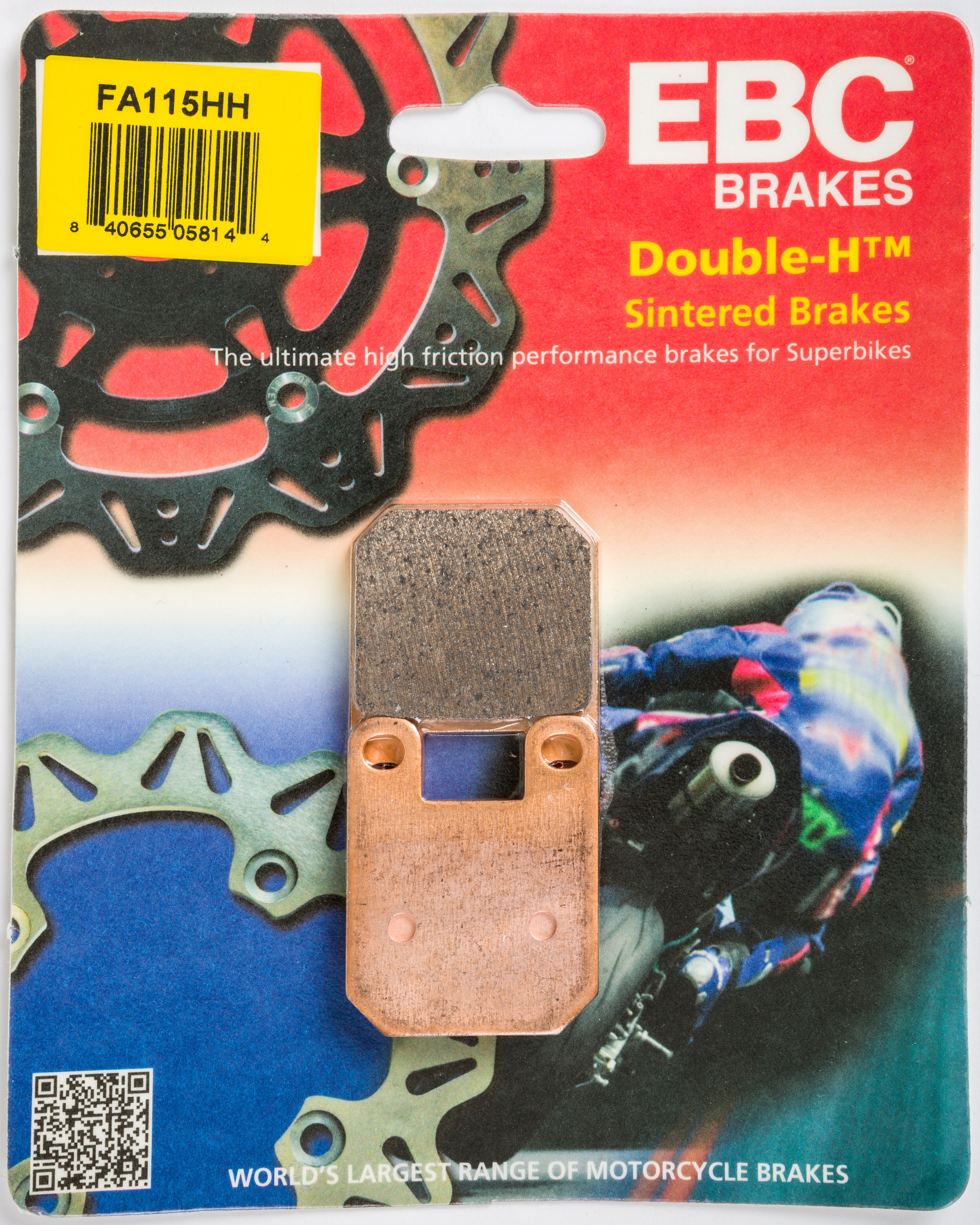 EBC 1 Pair Sintered HH Race Formula Brake Pads MPN FA115HH