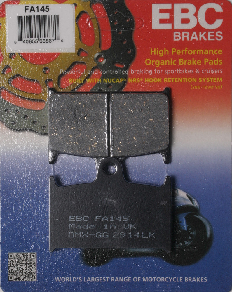 EBC 1 Pair Premium SFA Organic OE Replacement Brake Pads MPN FA145