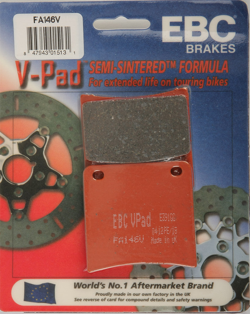 EBC 1 Pair V-Pad Semi-Sintered Touring Brake Pads MPN FA146V