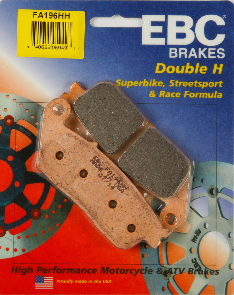 EBC 1 Pair Sintered HH Race Formula Brake Pads MPN FA196HH