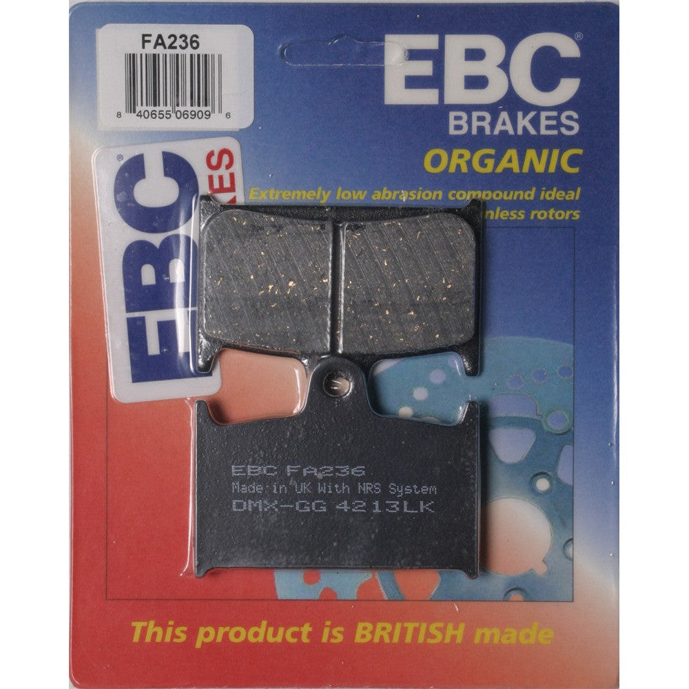 EBC 1 Pair Premium SFA Organic OE Replacement Brake Pads MPN FA236