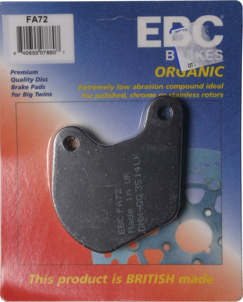 EBC 1 Pair FA Series Organic Replacement Brake Pads MPN FA72