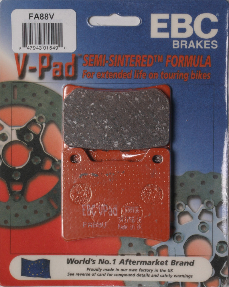 EBC 1 Pair V-Pad Semi-Sintered Touring Brake Pads MPN FA88V