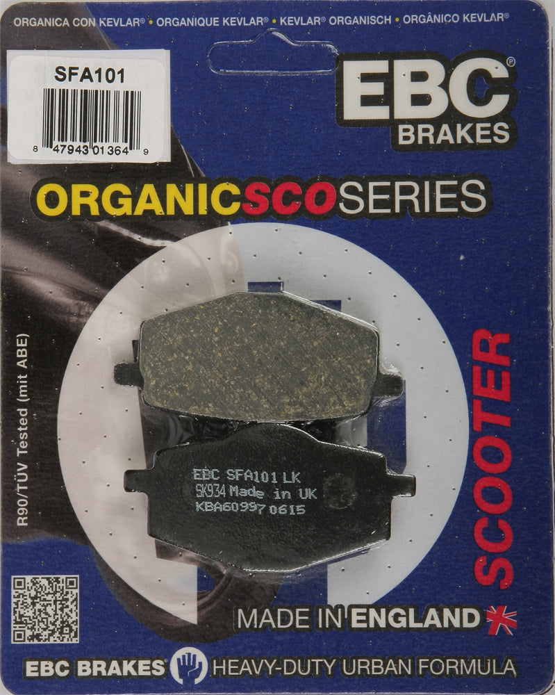 EBC 1 Pair Premium SFA Organic OE Replacement Brake Pads For Yamaha Vino 125 YJ125 2004-2009